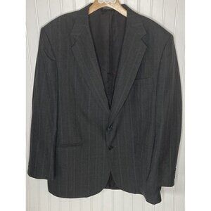 Vintage‎ Town Craft Mens 44R Wool Blend  Plaid 2-Button Gray Blazer Suit Jacket